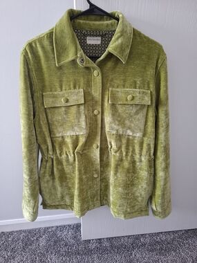 NEW Vera Bradley Olive Green Velvet Jacket